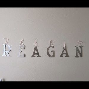 “REAGAN” decorative name letters